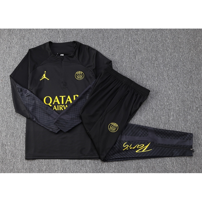 Tuta da Track di Felpa Paris Saint-Germain Jordan 2023-2024 Nero